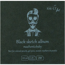 SM-LT AUTHENTIC BABY BLACK ALBUM 9X9 CM 170G 32 SHEETS FB-32(170)/BLACK/9