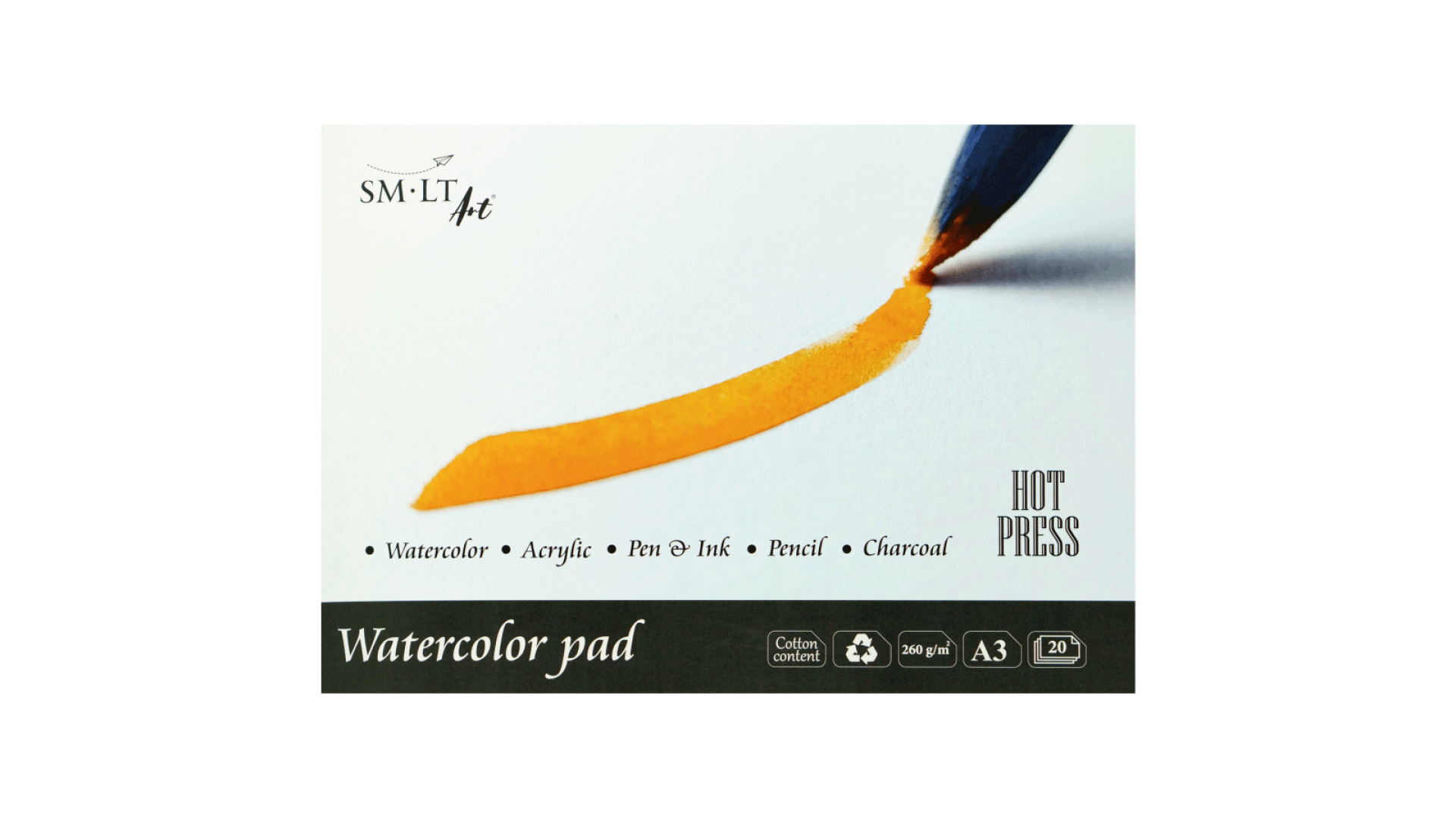 SM-LT WATERCOLOR BLOK A3 260G 20 ARK HOT PRESS 3AS20260HP