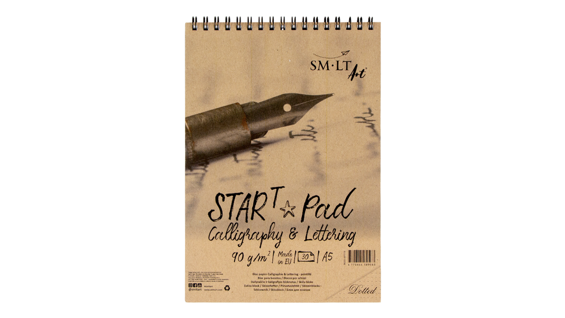 SM-LT START CALLIGRAPHY & LETTERING PAD DOTTED SPIRAL A5 90G 30 SHEETS 5KDS30TTS