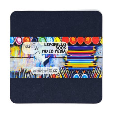 Szkicownik harmonijkowy Leporello Mixed Media SM–LT 14x14 cm 6 ark