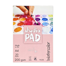 SM–LT Studio Watercolor Paper Pad A4 200 gsm 20 Sheets