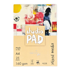 SM–LT Studio Mix Media Paper Pad A4 160 gsm 25 Sheets