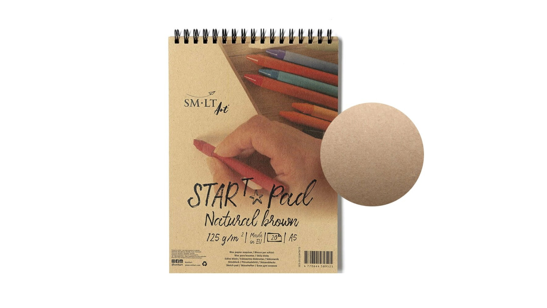 SM-LT BLOK START KRAFT NATURAL BROWN SPIRALA A5 125G 20 ARK 5ES20125NTBTS