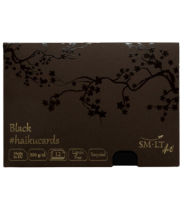 SM–LT HAIKU – BLACK CARDS IN THE BOX 14,7X10,6 CM 300 GSM 24 SHEETS C–24(300)/BLACK