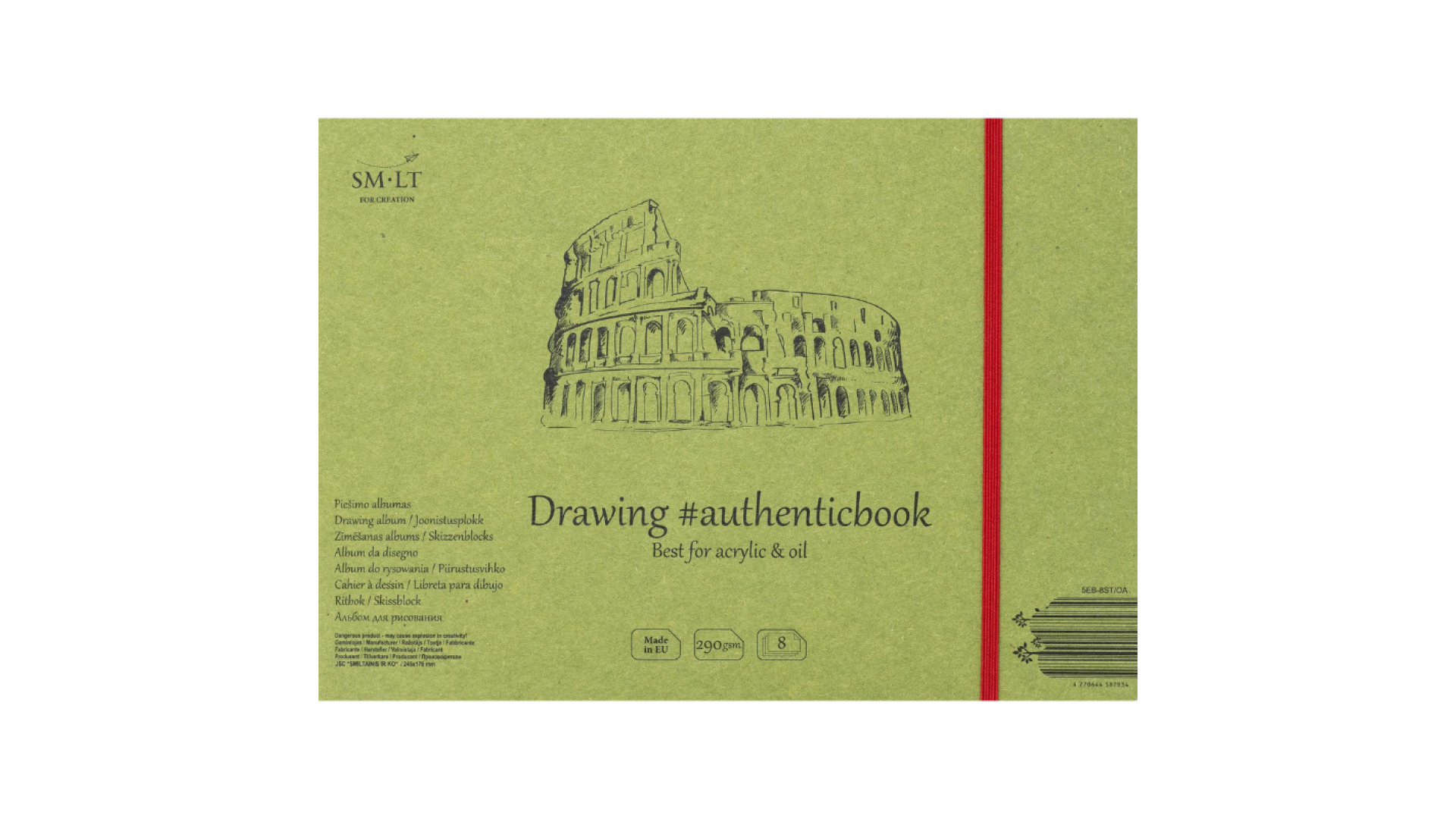 Stitched drawing album acrylic