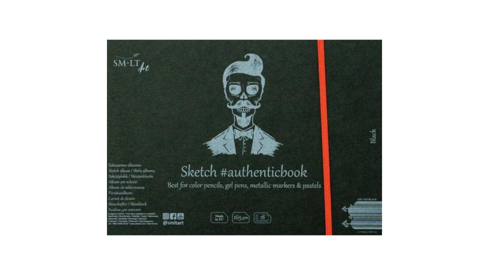 Stitched sketch album black