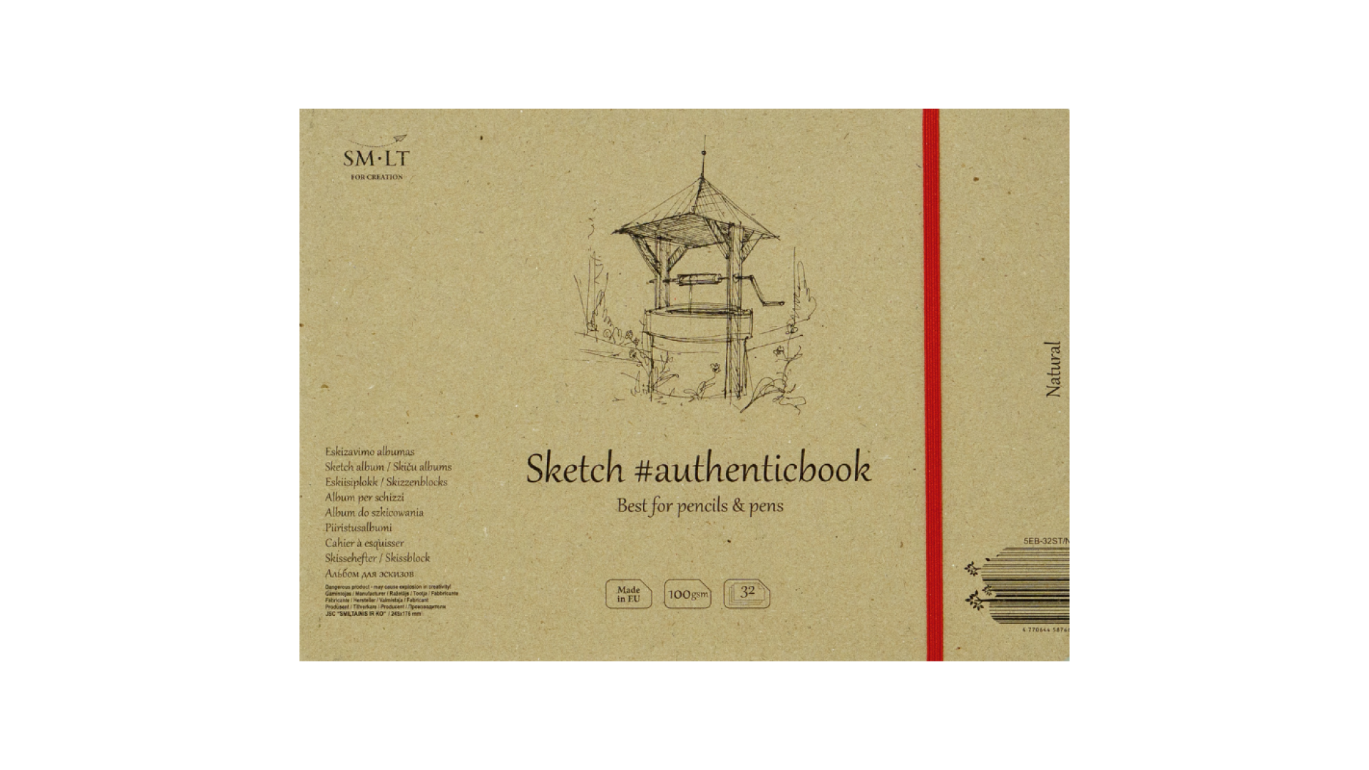 Stitched sketch album natural