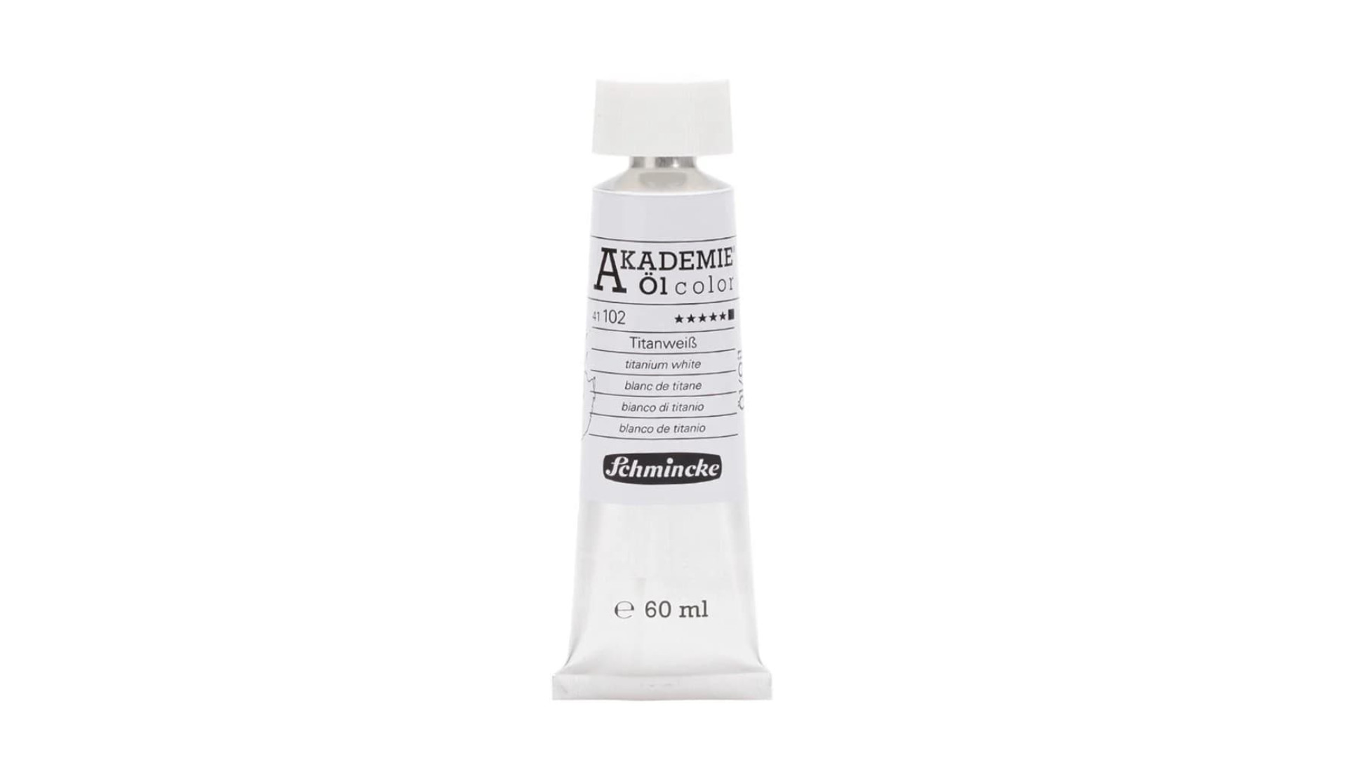 Oil paint Schmincke Akademie titanium white 60 ml. 102