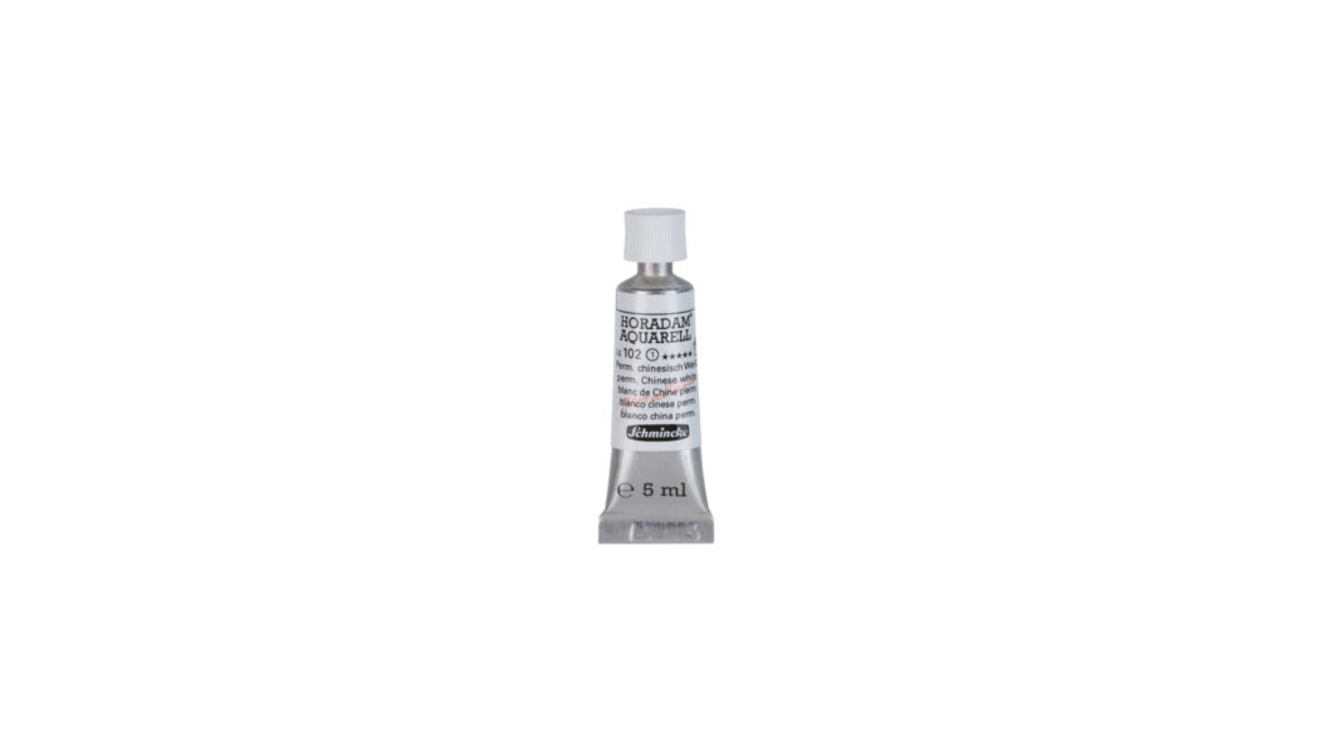 Watercolour paint Schmincke Horadam Aquarell permanent Chinese white 5 ml. 102