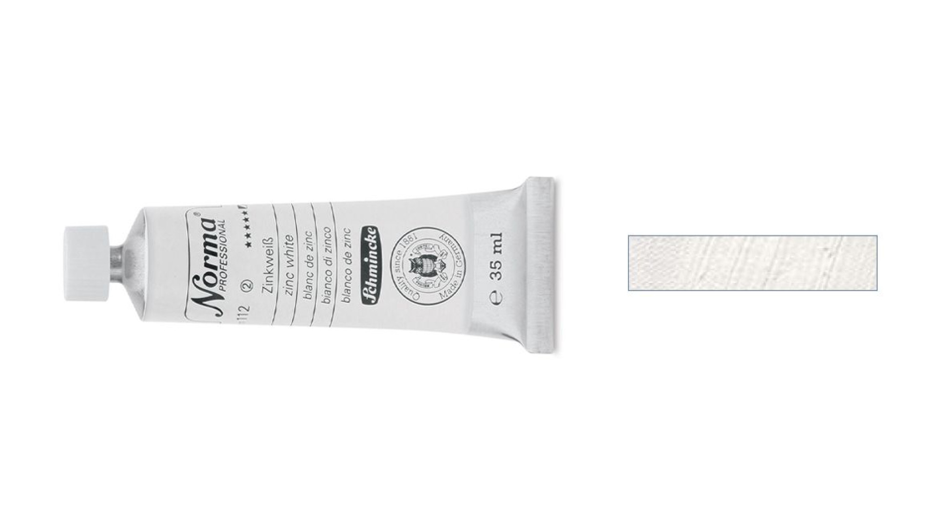 Farba olejna Schmincke Norma Professional w odcieniu bieli cynkowego. 35 ml. 112