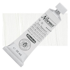 Farba olejna Schmincke Norma Professional w odcieniu bieli cynkowo–titanowego. 35 ml. 118