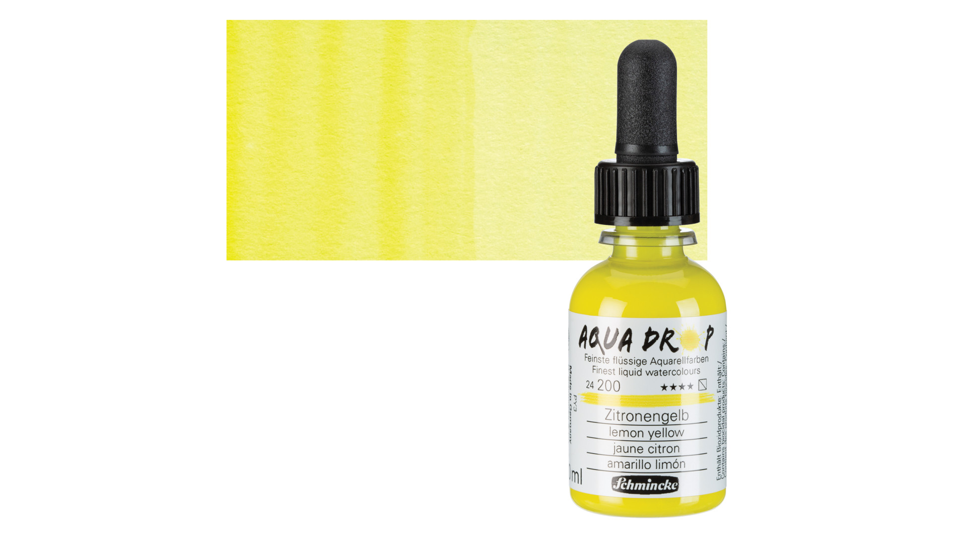 Watercolour paint Schmincke Aqua drop lemon yellow 30 ml. 200