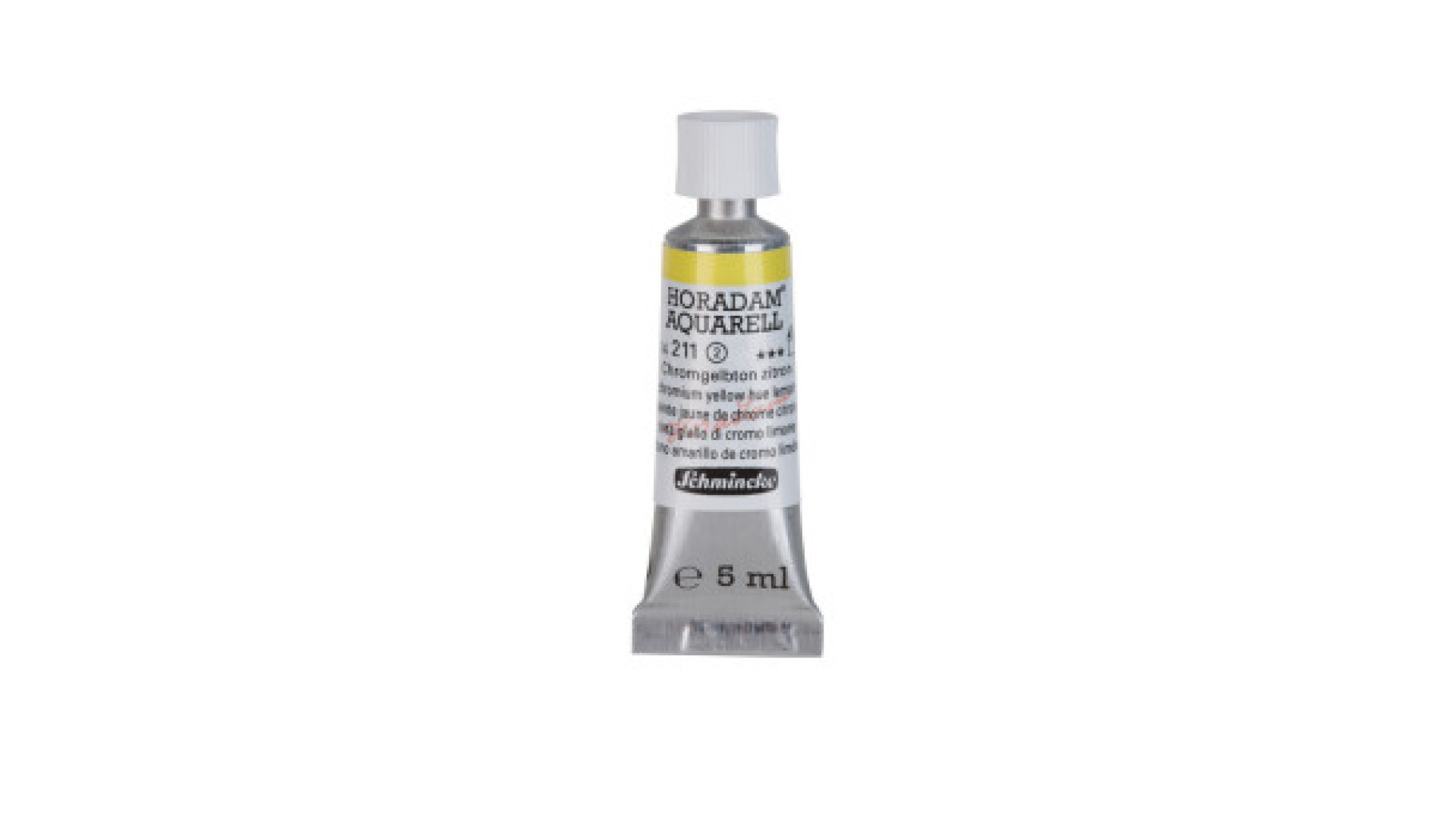 Watercolour paint Schmincke Horadam Aquarell chromium yellow hue lemon 5 ml. 211