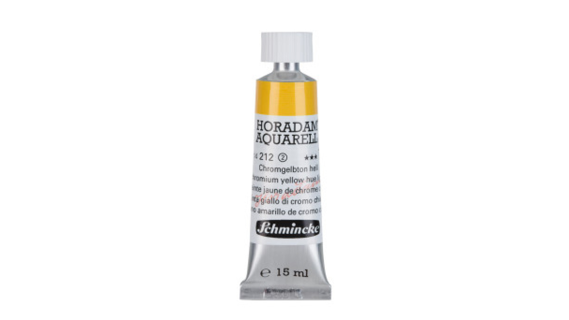 Watercolour paint Schmincke Horadam Aquarell chromium yellow hue light 15 ml. 212