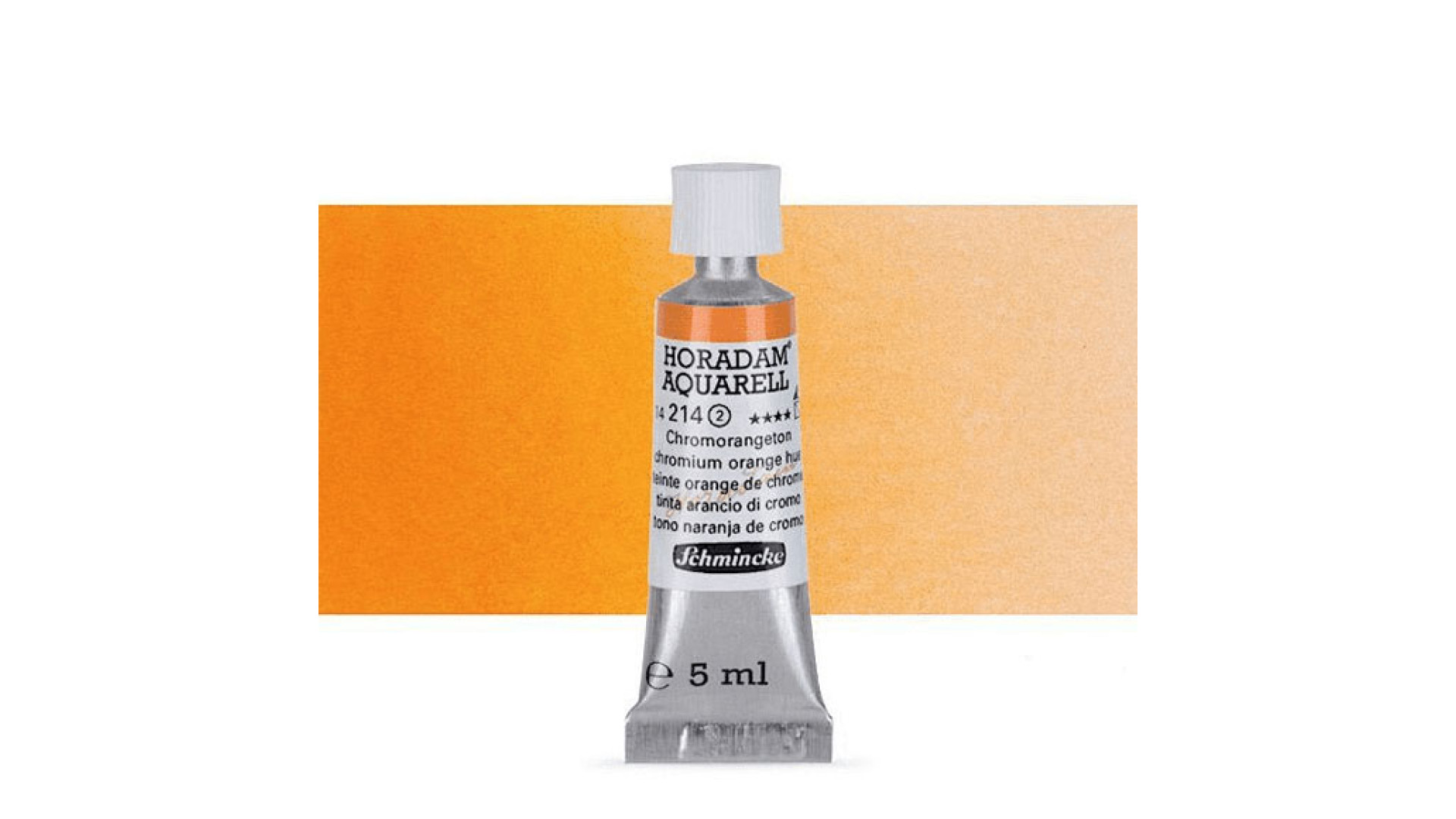 Watercolour paint Schmincke Horadam Aquarell chromium orange hue 5 ml. 214