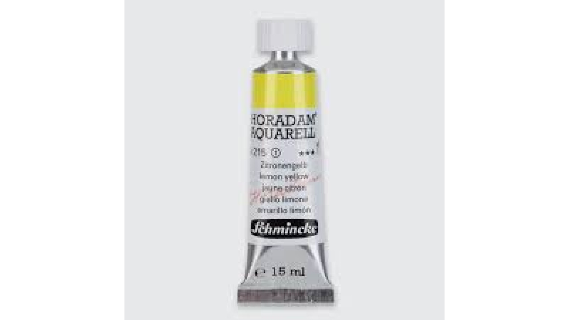 Watercolour paint Schmincke Horadam Aquarell lemon yellow 15 ml. 215