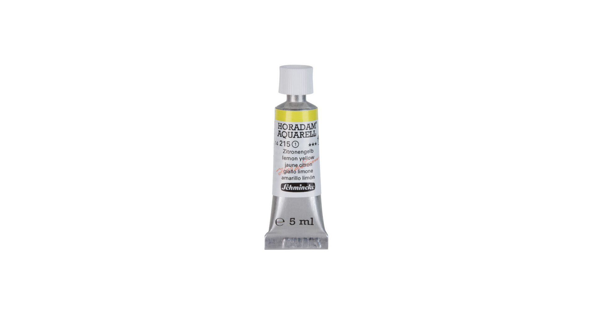 Watercolour paint Schmincke Horadam Aquarell lemon yellow 5 ml. 215