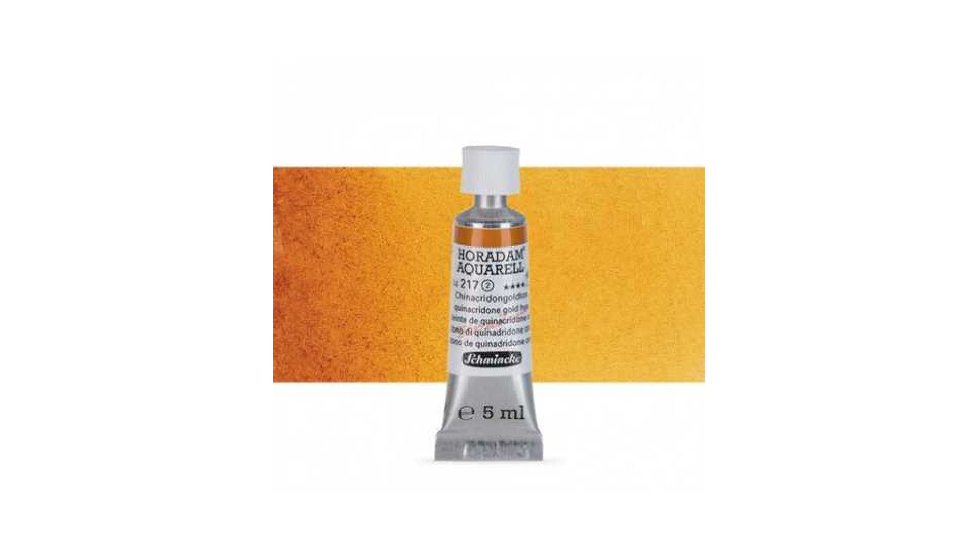 Watercolour paint Schmincke Horadam Aquarell quinacridone gold hue 5 ml. 217