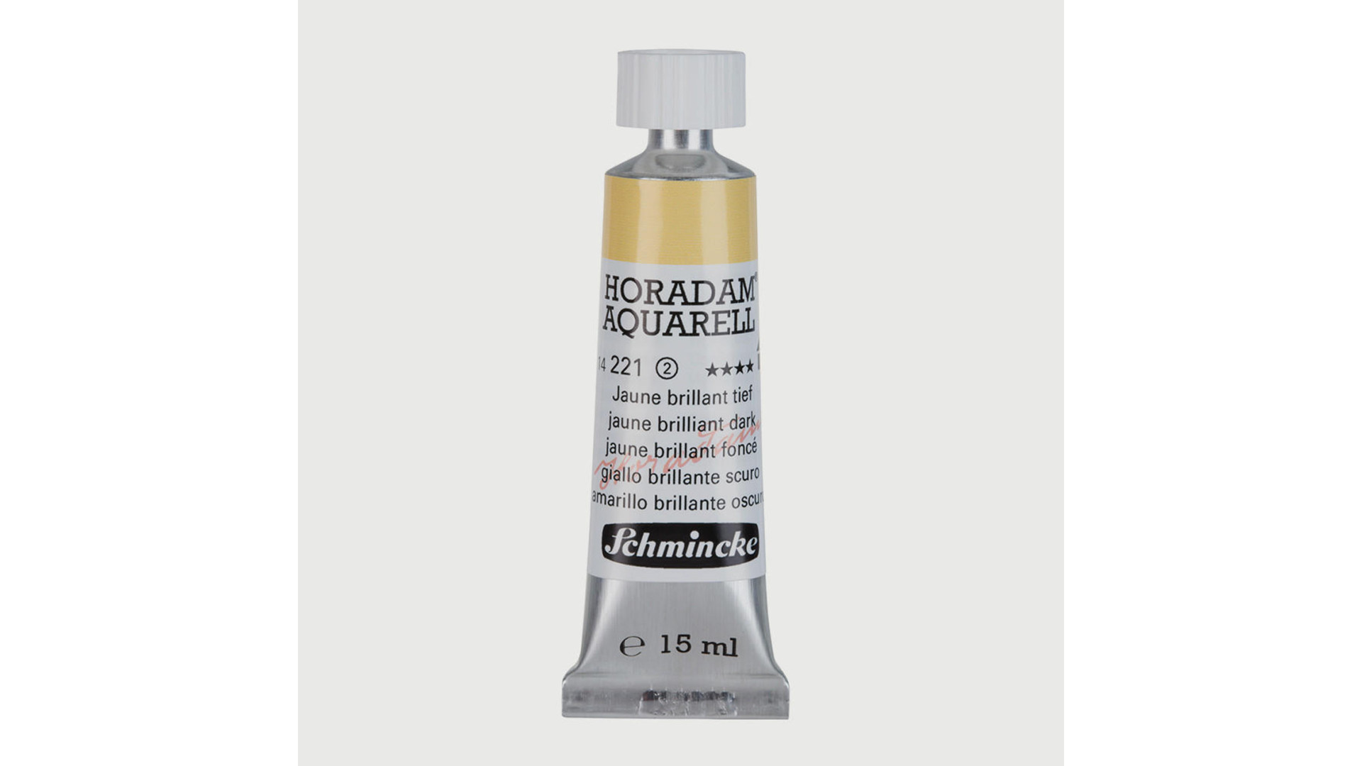 Watercolour paint Schmincke Horadam Aquarell jaune brilliant dark 15 ml. 221