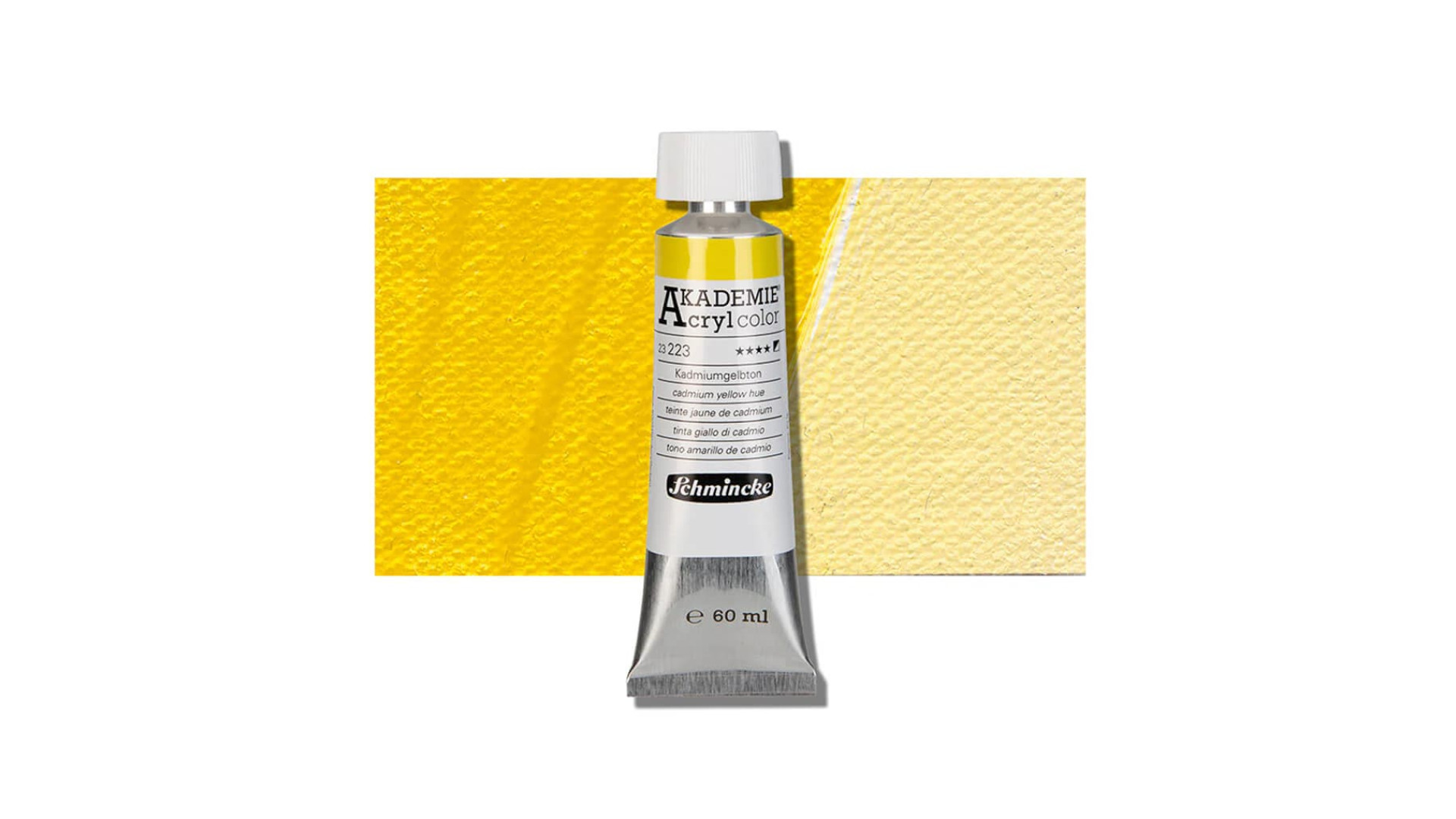 Farba akrylowa Schmincke Akademie o odcieniu żółtego kadmium 60 ml. 223