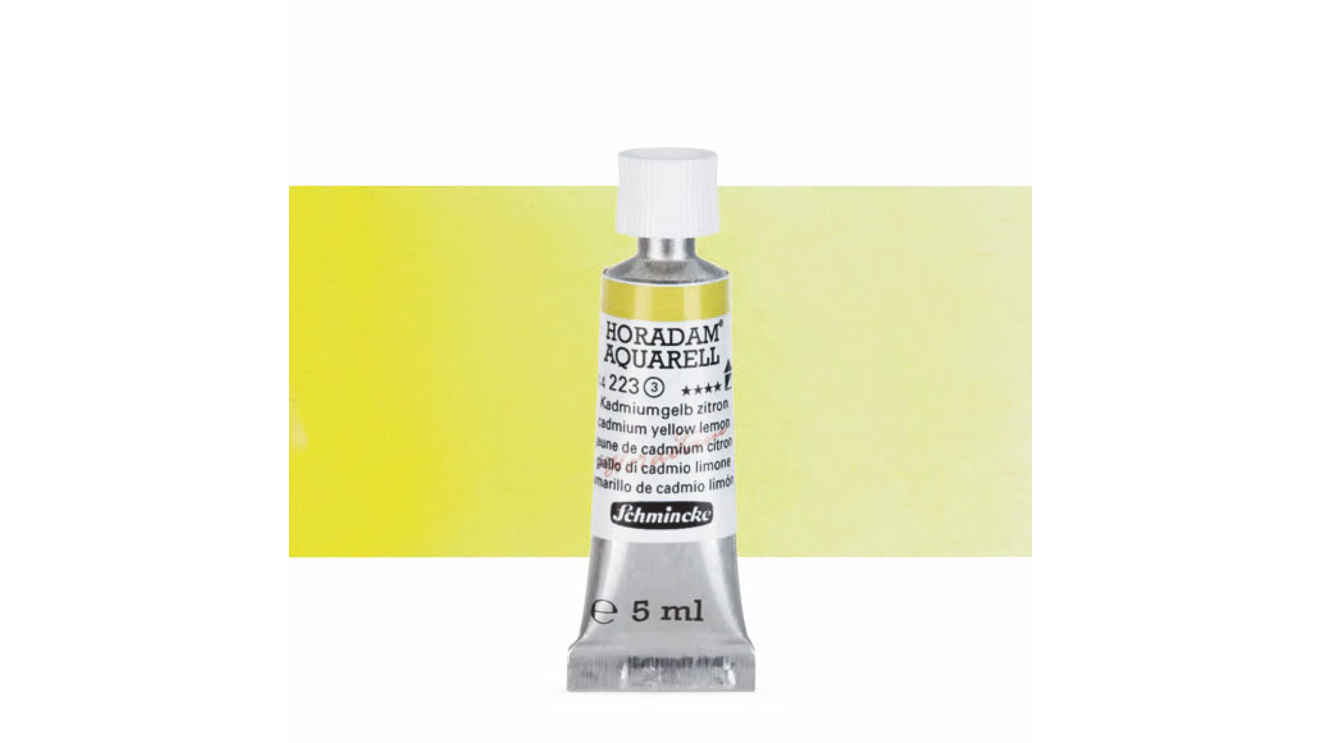 Watercolour paint Schmincke Horadam Aquarell cadmium yellow lemon 5 ml. 223