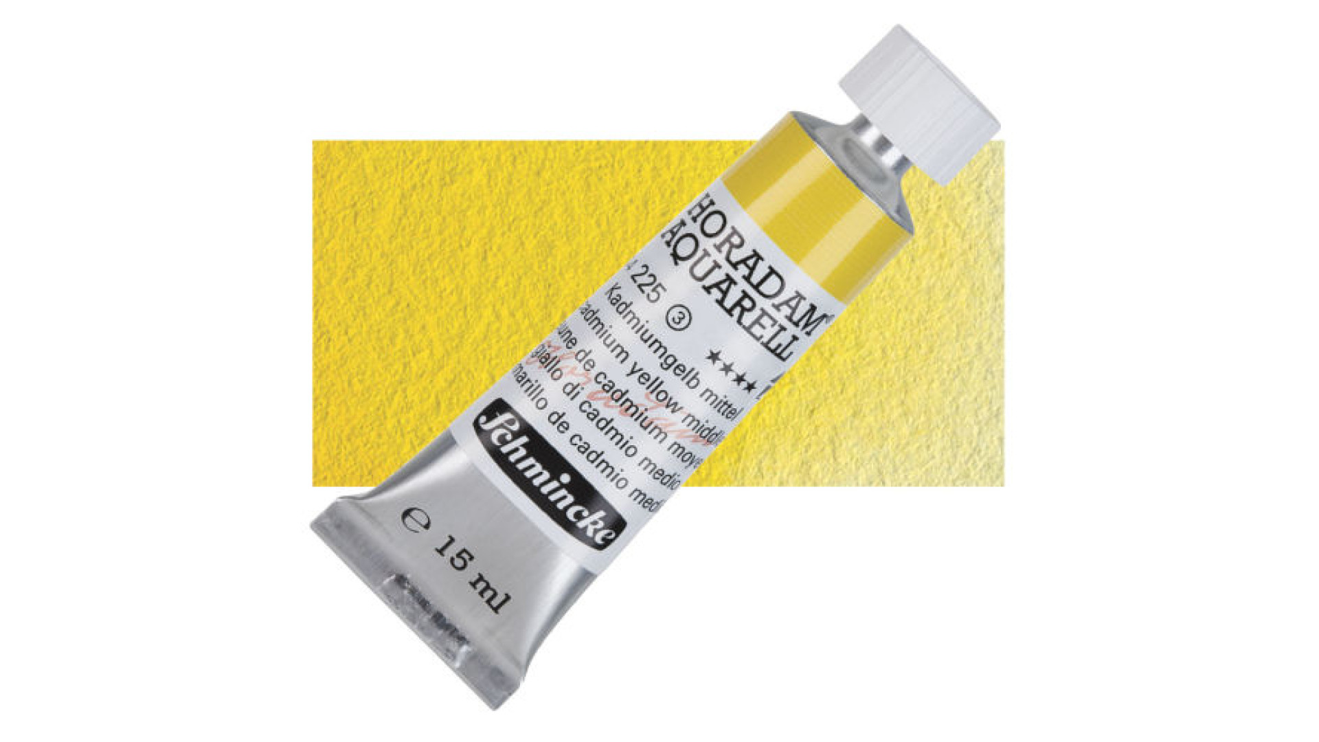 Watercolour paint Schmincke Horadam Aquarell cadmium yellow middle 15 ml. 225