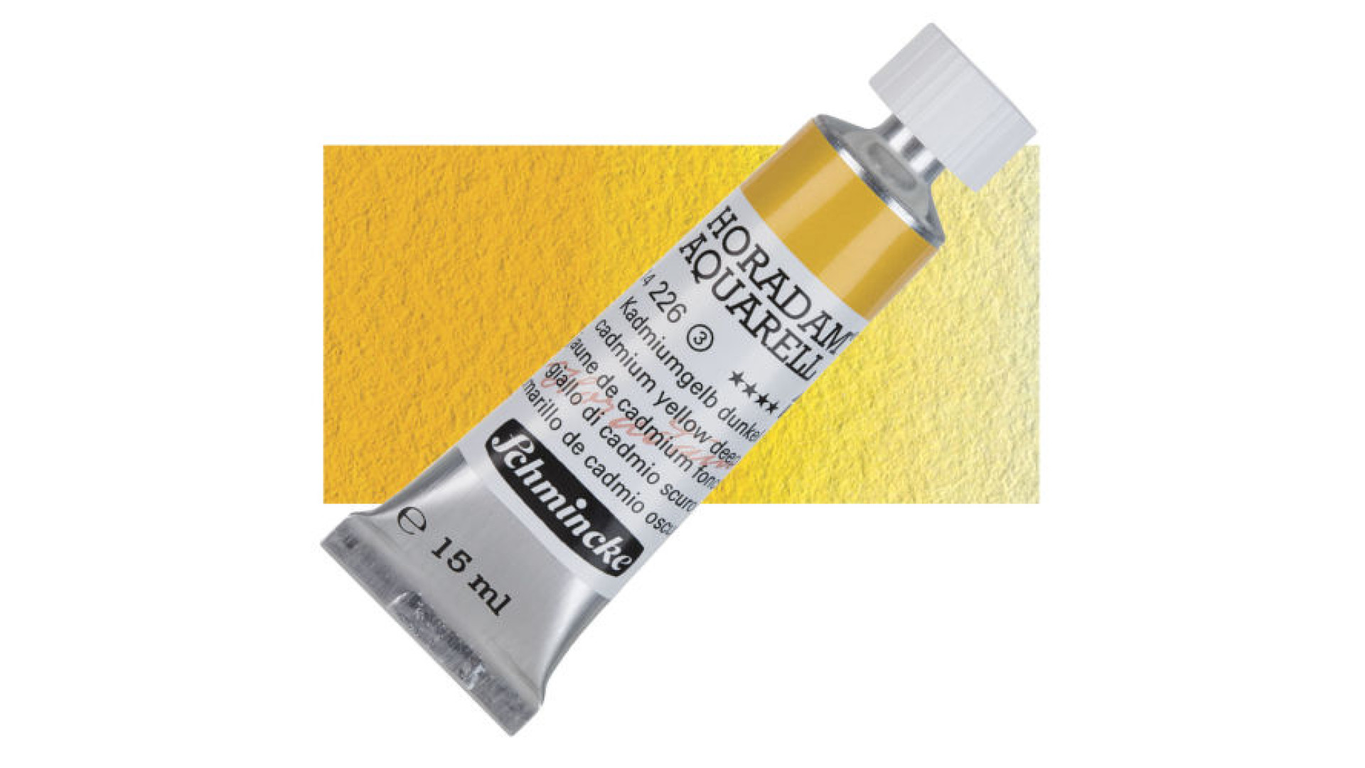 Watercolour paint Schmincke Horadam Aquarell cadmium yellow deep 15 ml. 226