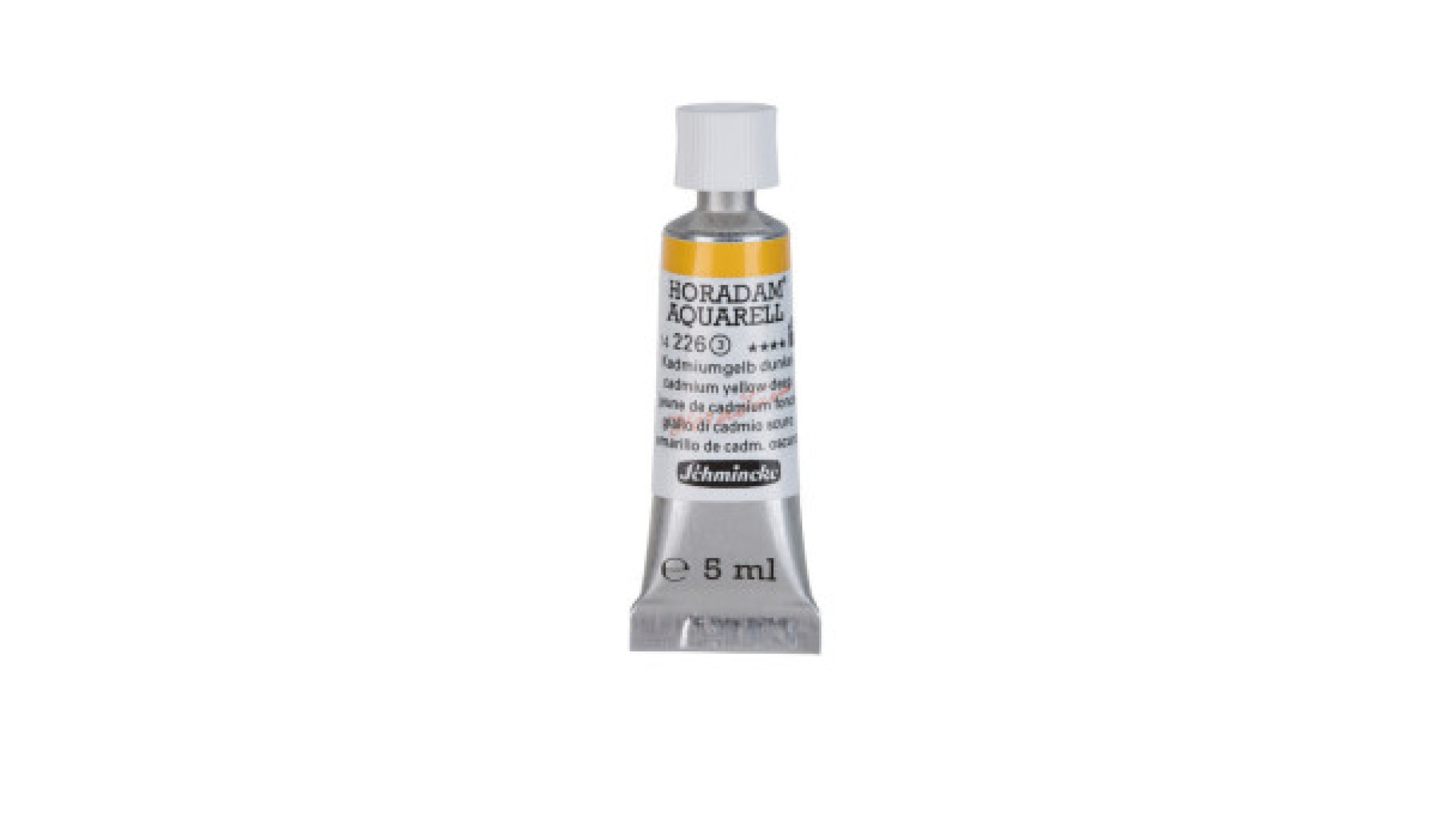 Watercolour paint Schmincke Horadam Aquarell cadmium yellow deep 5 ml. 226