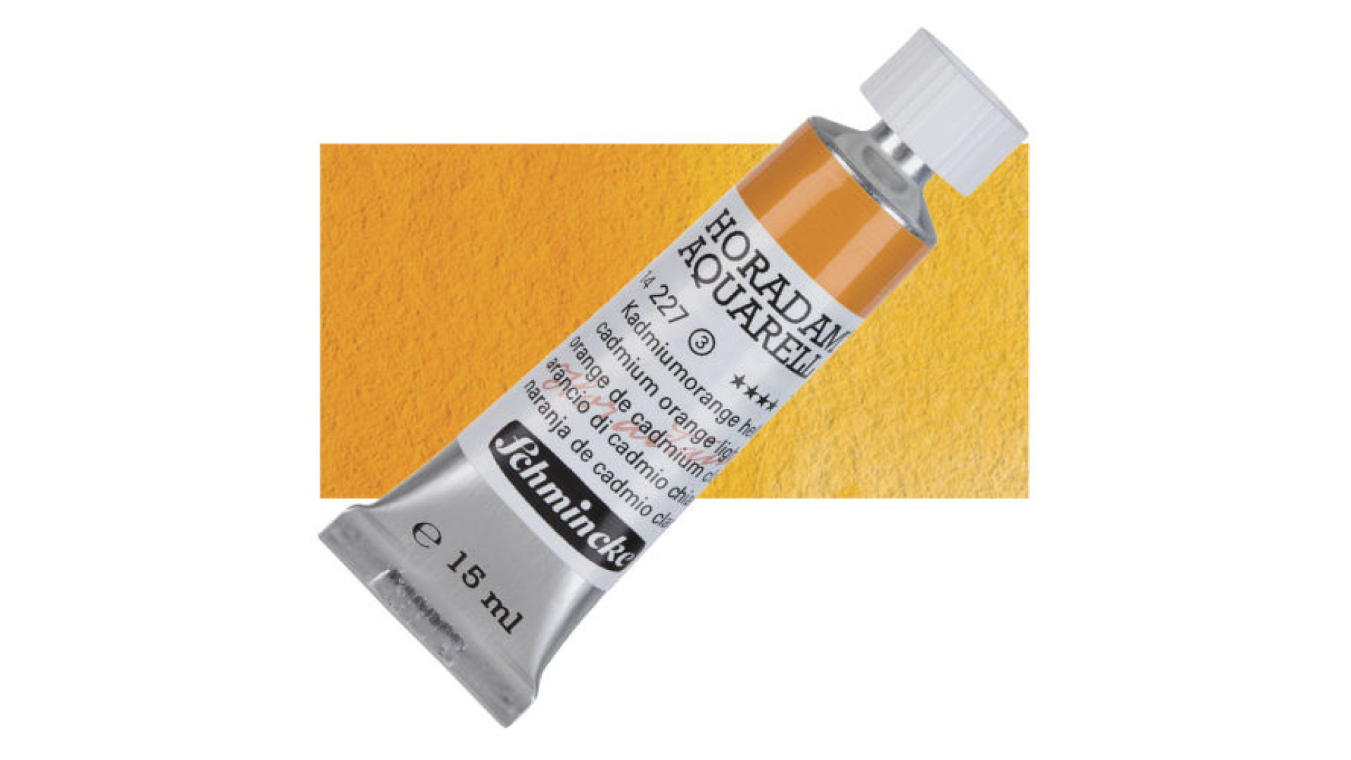 Watercolour paint Schmincke Horadam Aquarell cadmium orange light 15 ml. 227