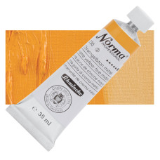 Farba olejna Schmincke Norma Professional w odcieniu chromowej żółci średniej intensywności. 35 ml. 230