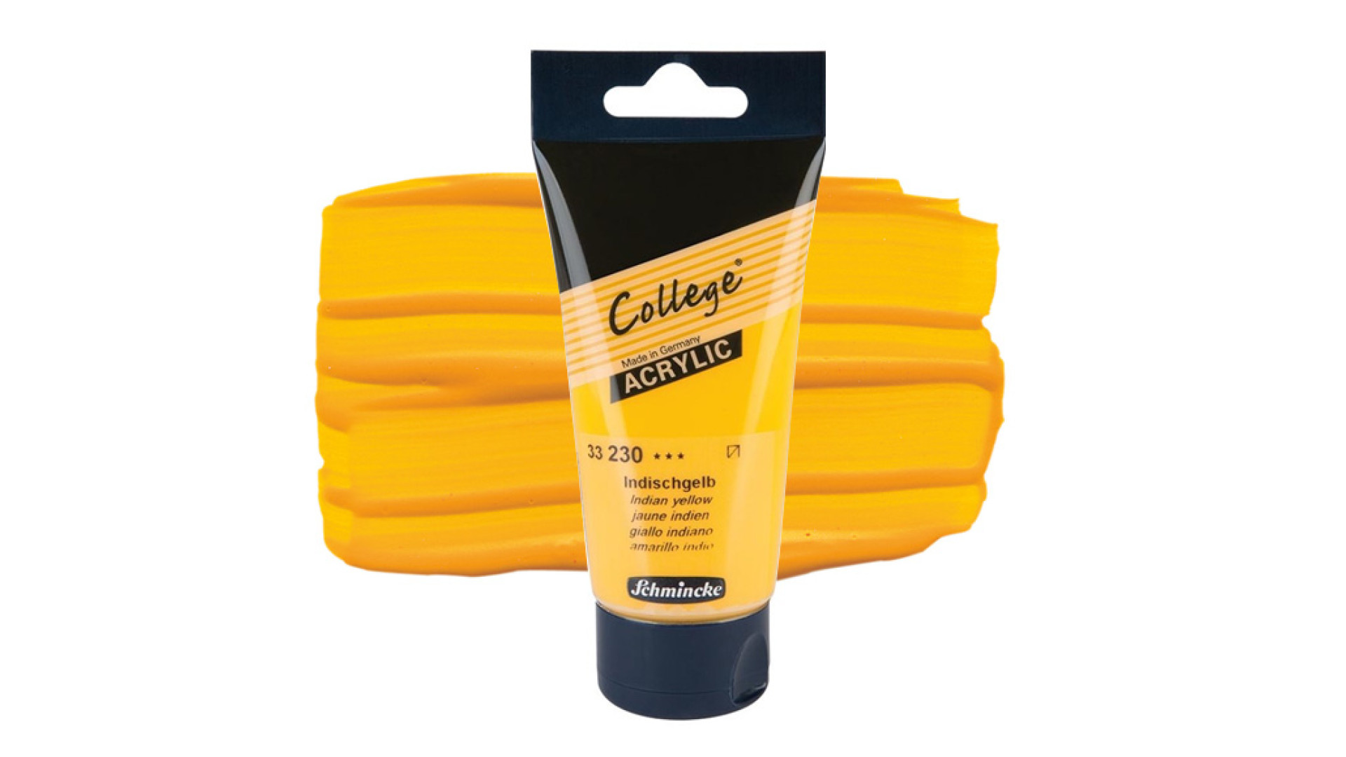 Farba akrylowa Schmincke College Indian yellow 75 ml. 230