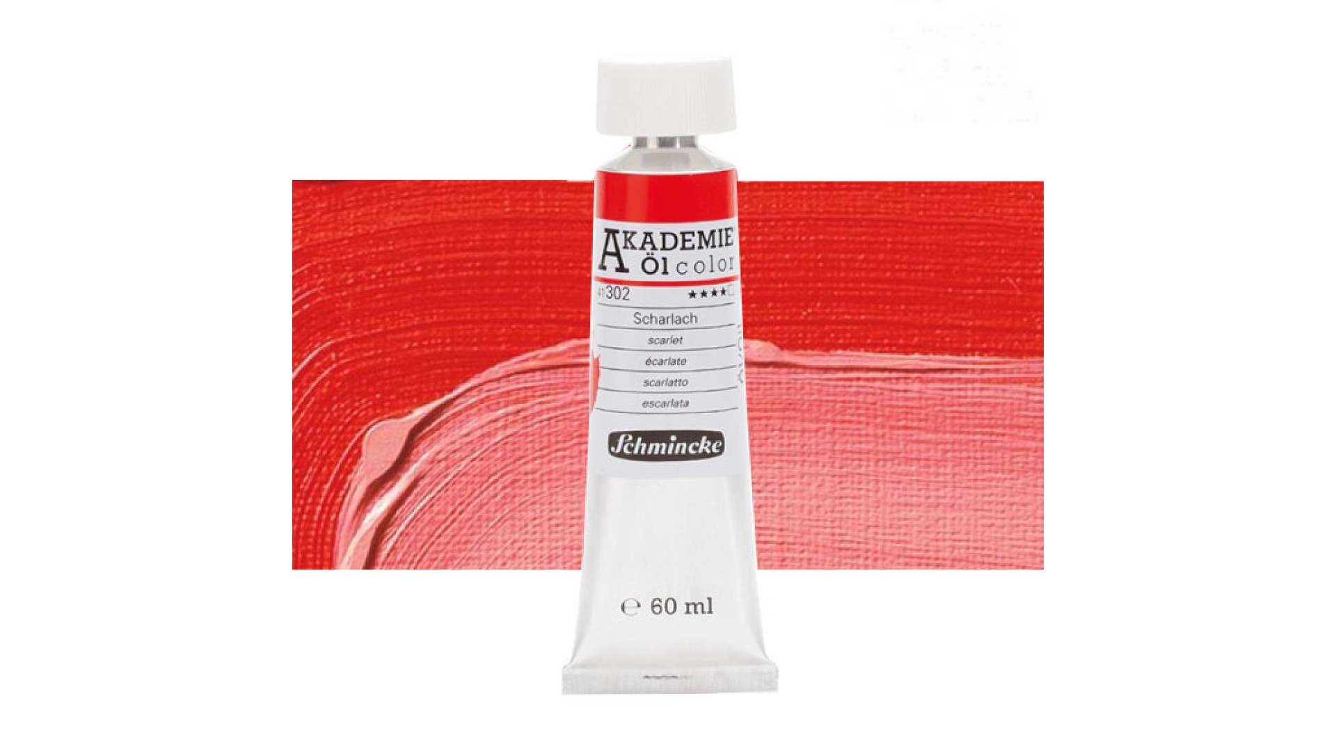 Oil paint Schmincke Akademie scarlet 60 ml. 302