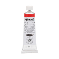 Farba olejna Schmincke Norma Professional o głębokim odcieniu czerwieni kadmowej. 35 ml. 308