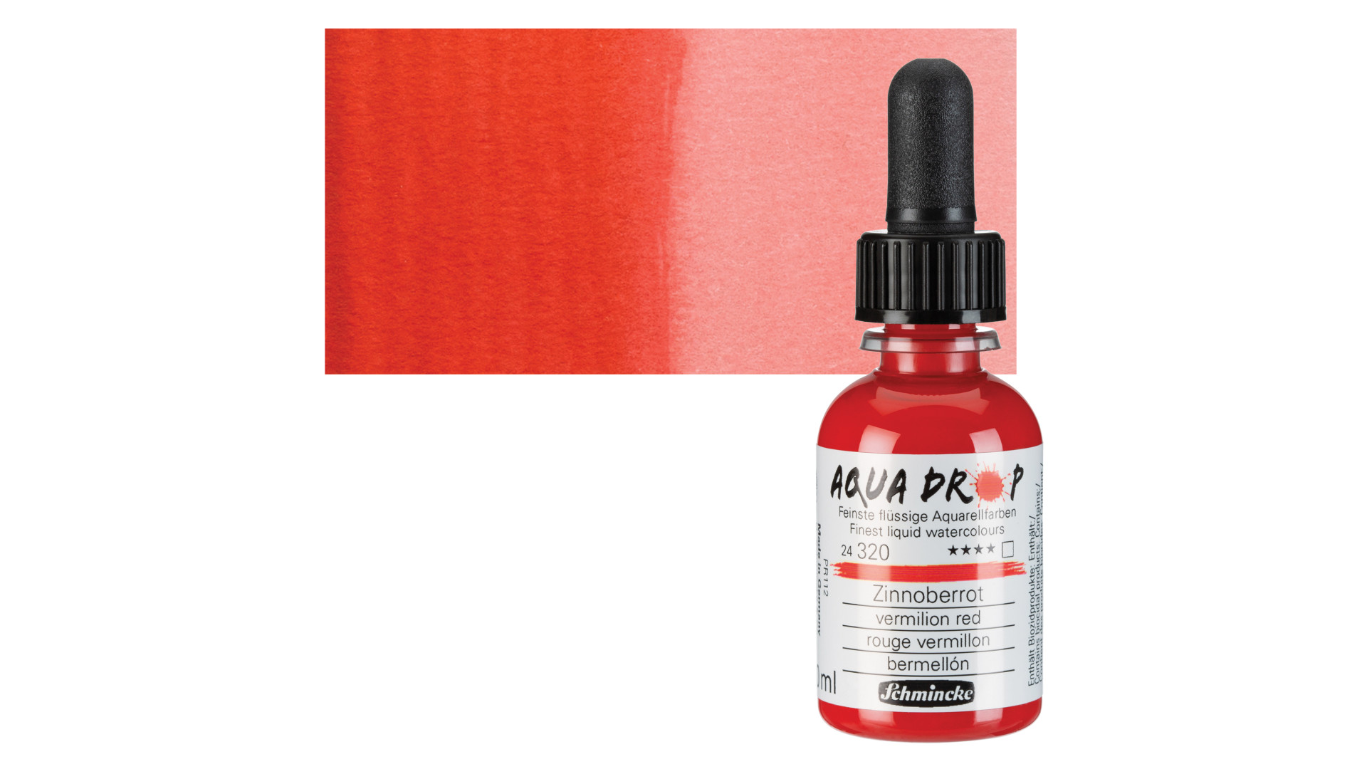 Watercolour paint Schmincke Aqua drop vermilion red 30 ml. 320