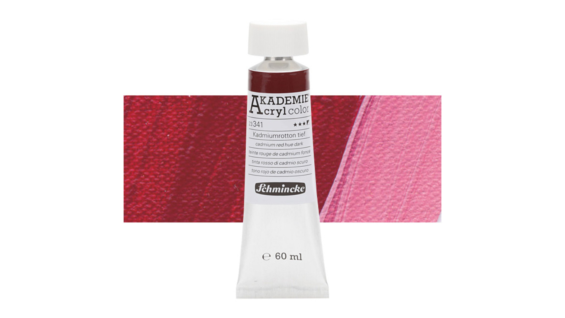 Farba akrylowa Schmincke Akademie kadmowy czerwony odcień ciemny 60 ml. 341