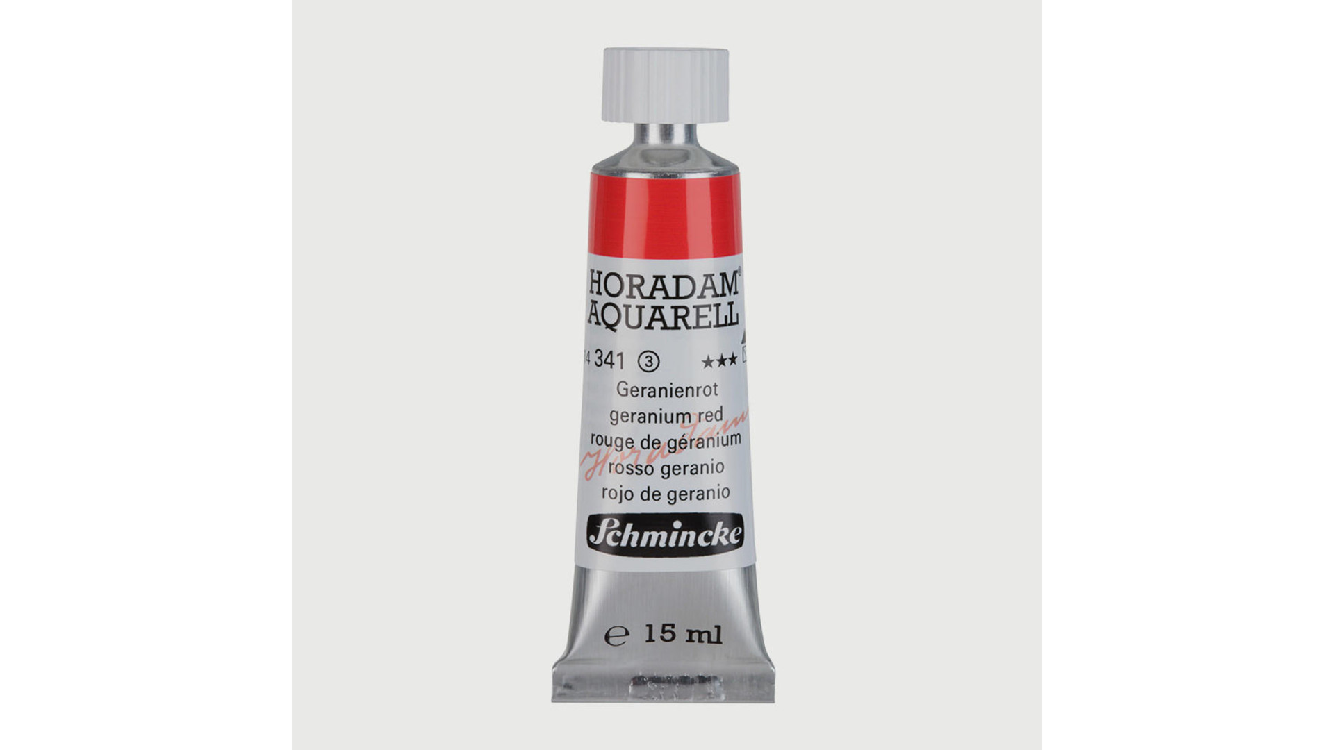 Watercolour paint Schmincke Horadam Aquarell geranium red 15 ml. 341