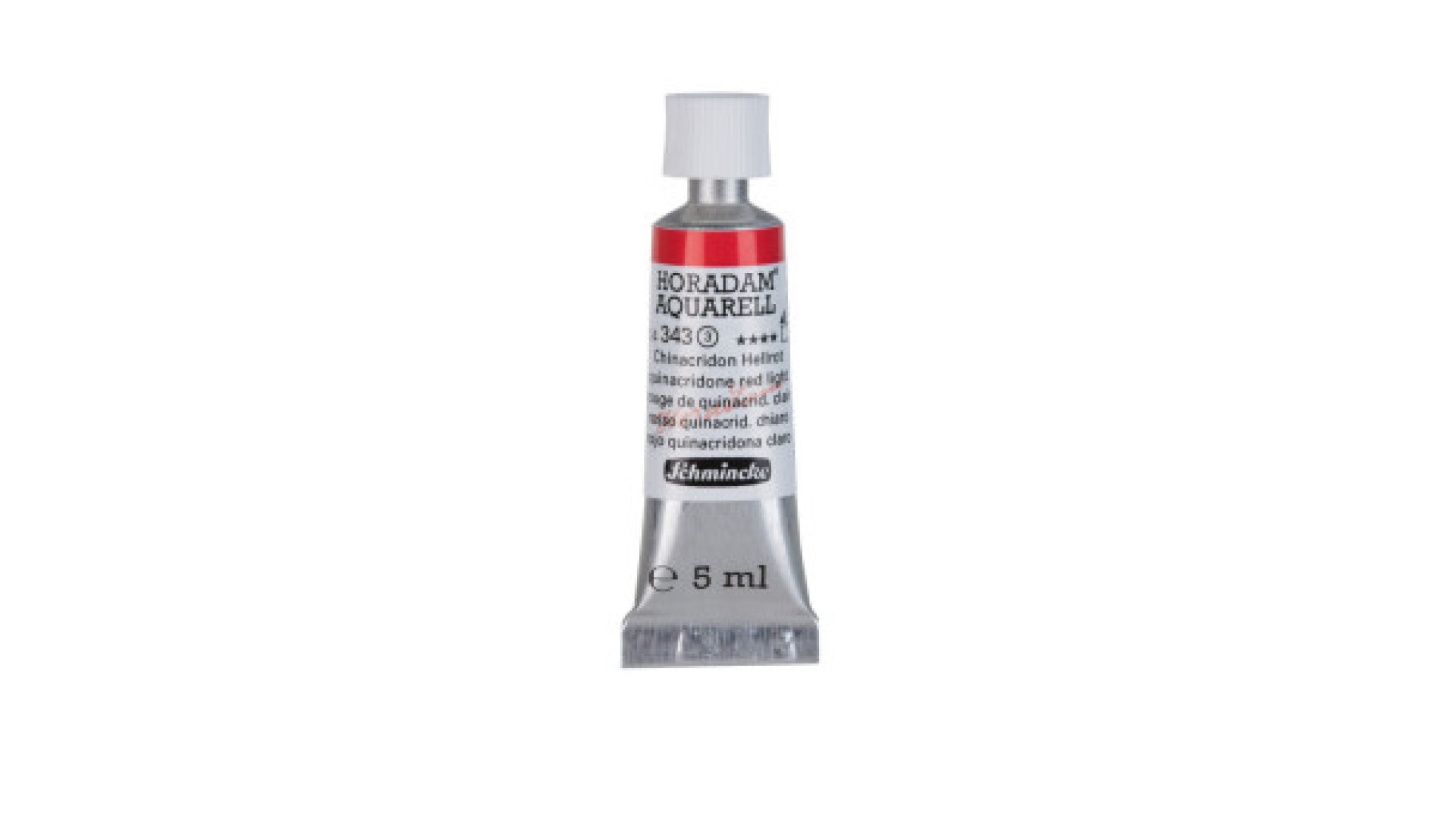 Watercolour paint Schmincke Horadam Aquarell quinacridone red light 5 ml. 343