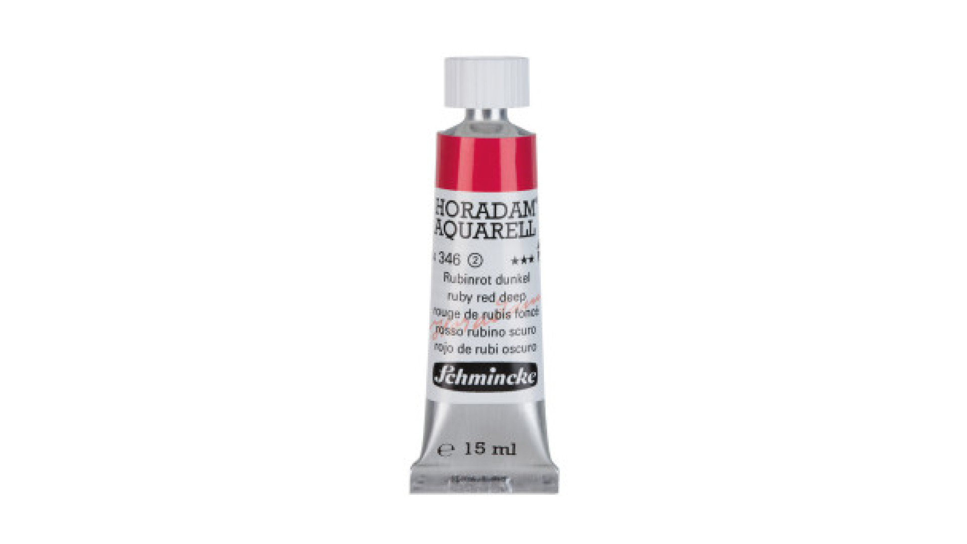 Watercolour paint Schmincke Horadam Aquarell ruby red deep 15 ml. 346