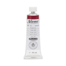 Farba olejna Schmincke Norma Professional w kolorze rubinowej czerwieni. 35 ml. 346