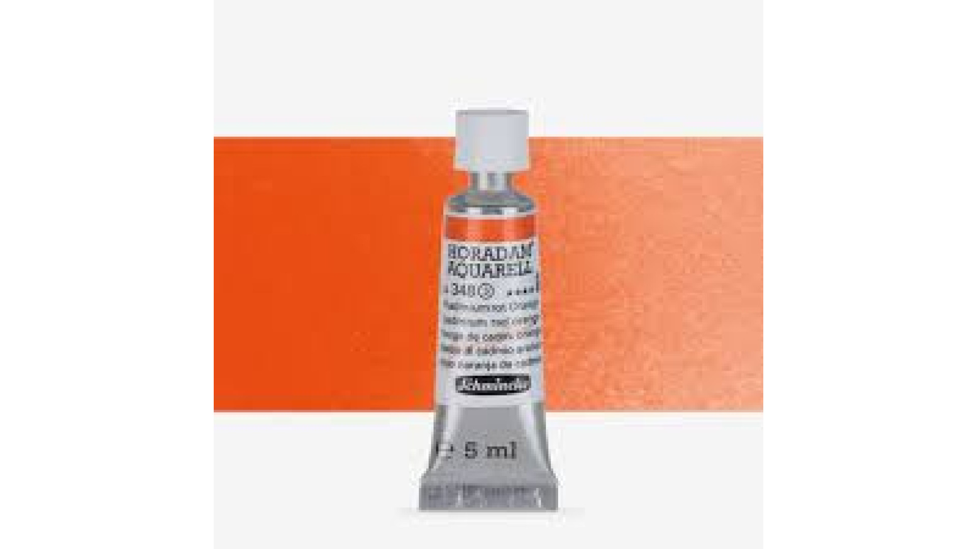 Watercolour paint Schmincke Horadam Aquarell cadmium red orange 5 ml. 348