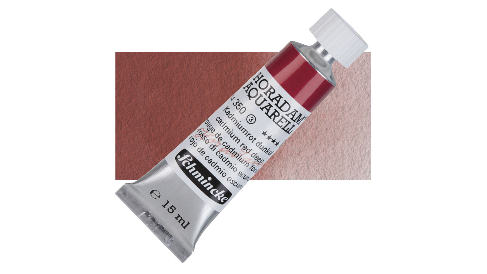 Watercolour paint Schmincke Horadam Aquarell cadmium red deep 15 ml. 350