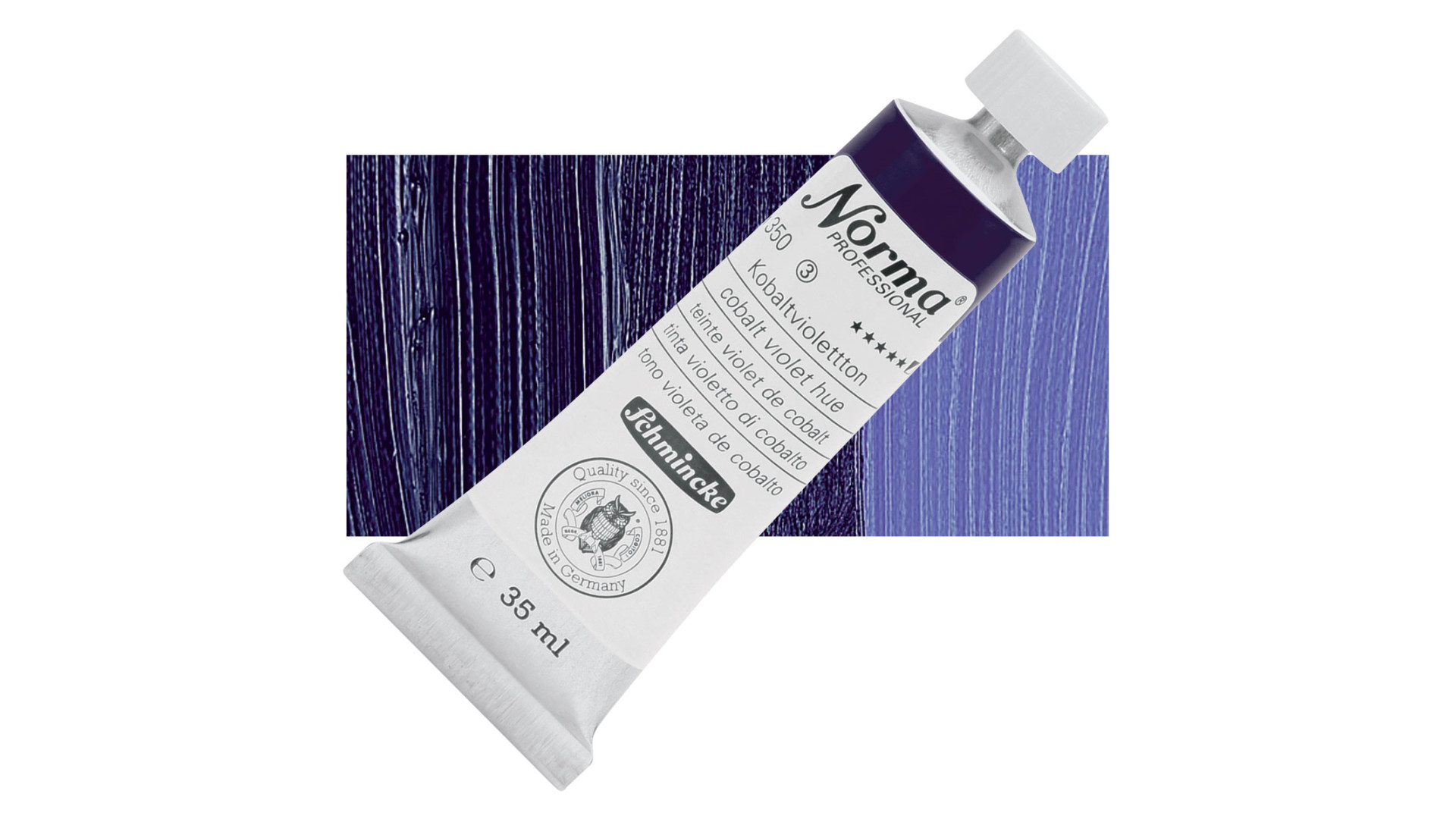Farba olejna Schmincke Norma Professional w odcieniu kobaltowego fioletu. 35 ml. 350