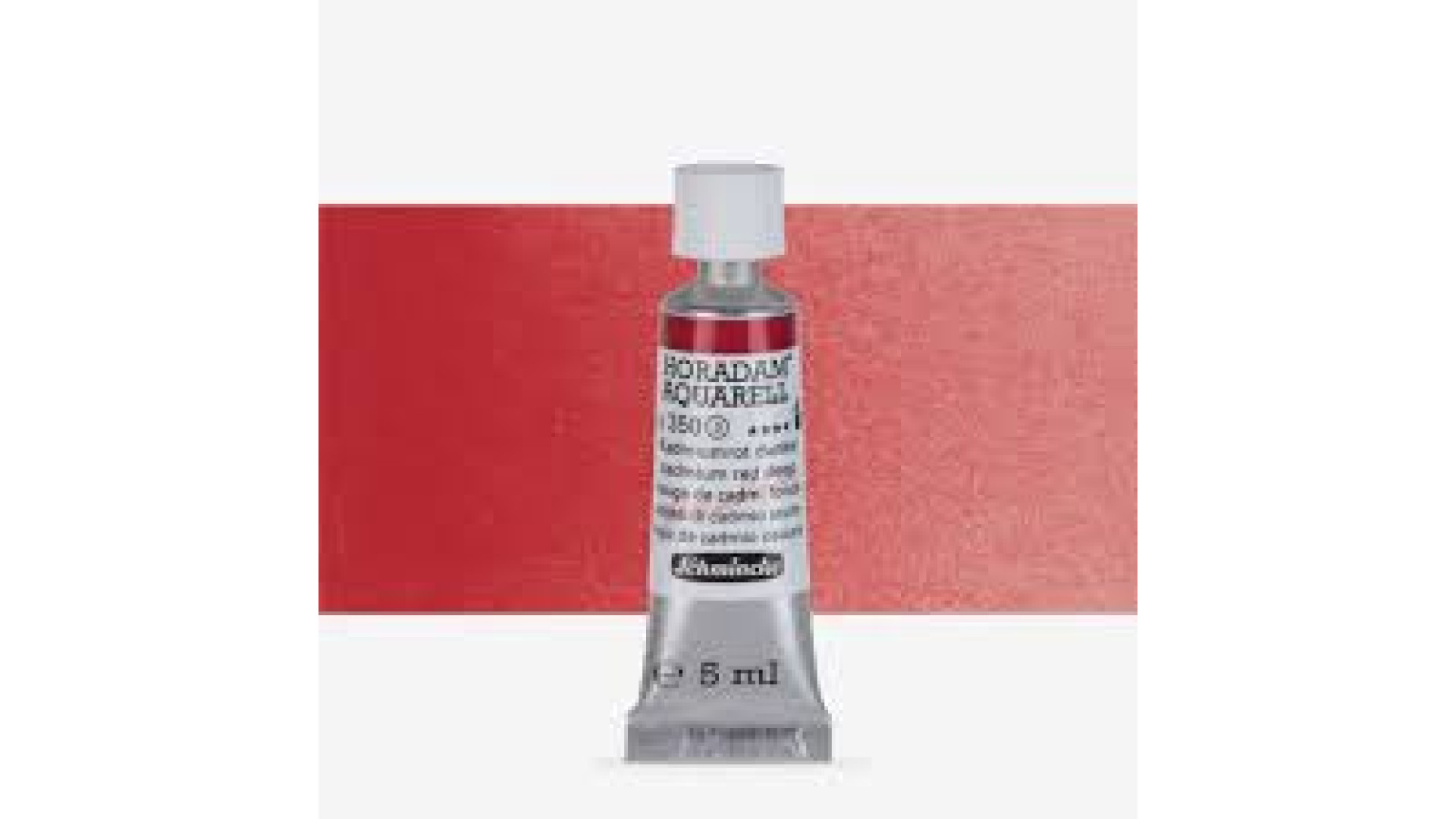 Watercolour paint Schmincke Horadam Aquarell cadmium red deep 5 ml. 350