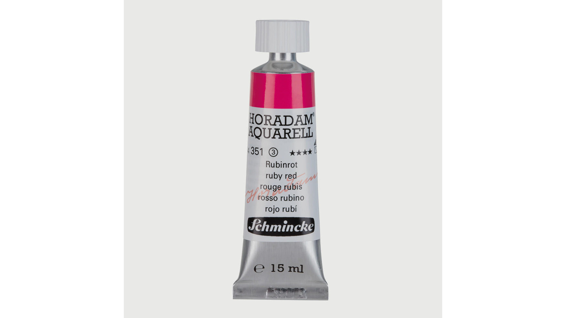 Watercolour paint Schmincke Horadam Aquarell ruby red 15 ml. 351