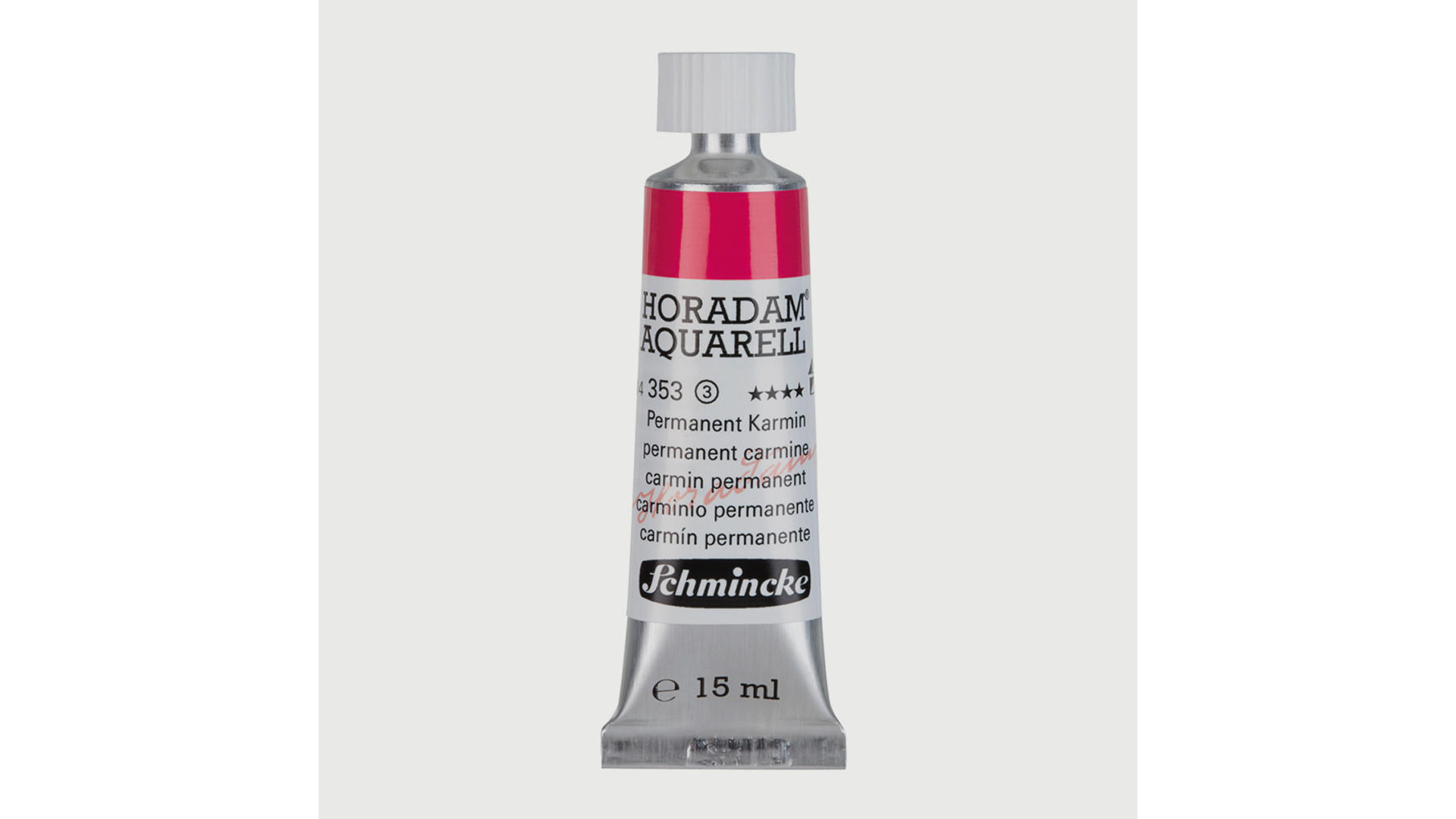 Watercolour paint Schmincke Horadam Aquarell permanent carmine 15 ml. 353