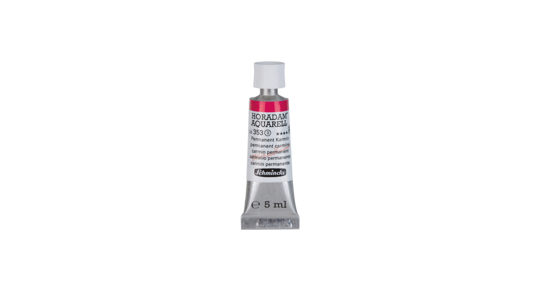 Watercolour paint Schmincke Horadam Aquarell permanent carmine 5 ml. 353