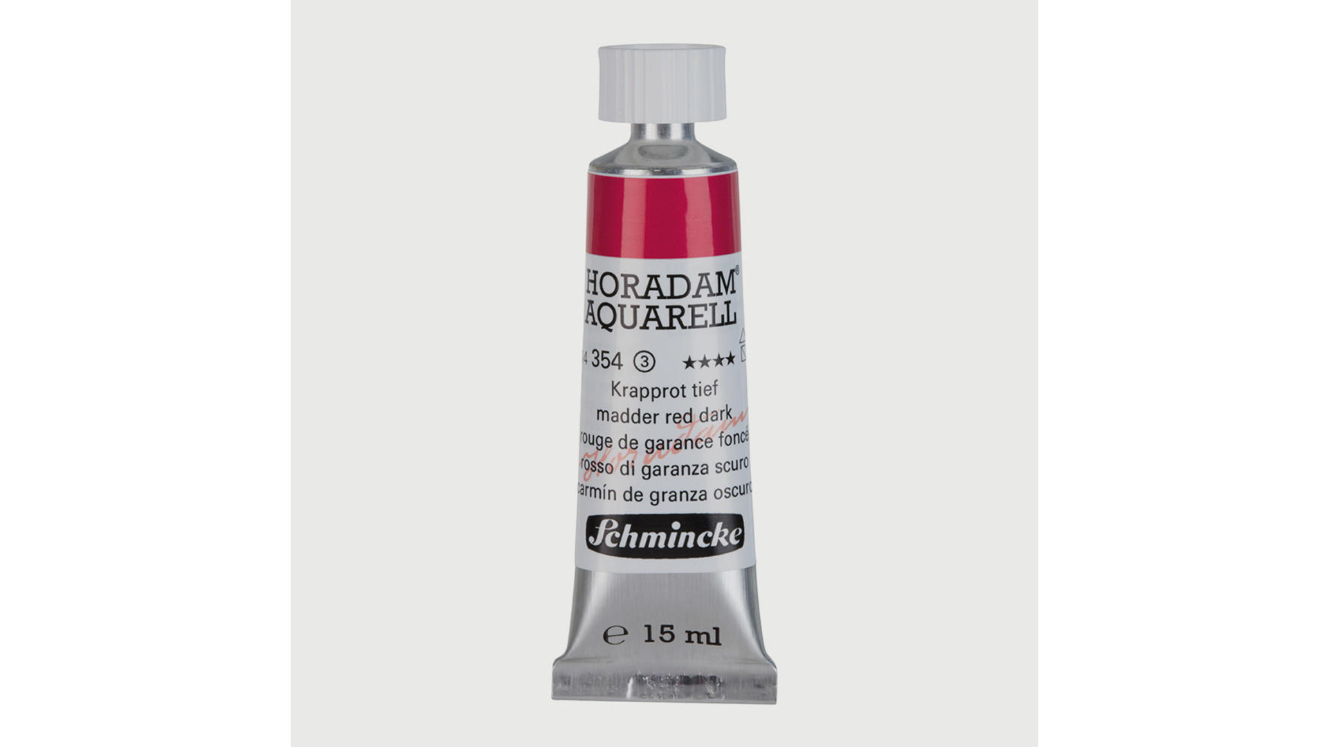 Watercolour paint Schmincke Horadam Aquarell madder red dark 15 ml. 354