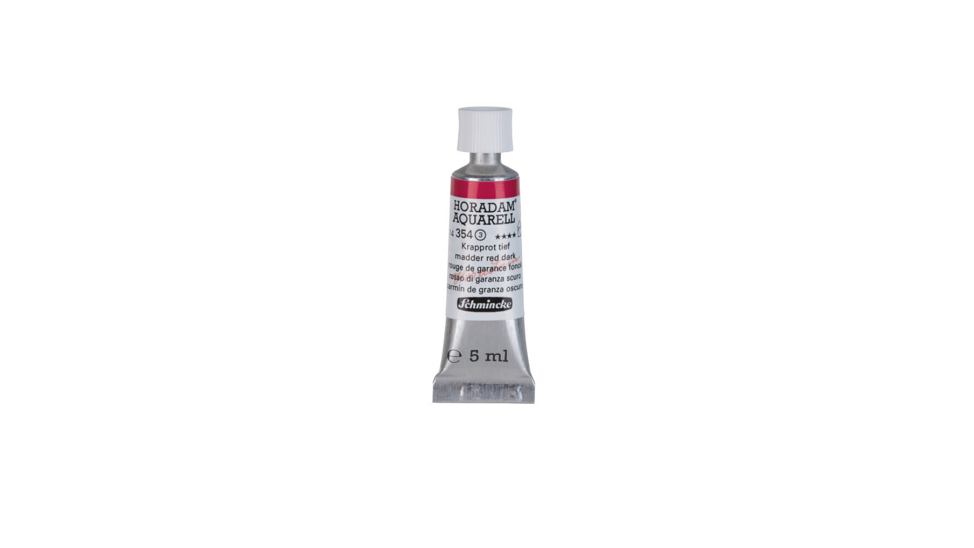 Watercolour paint Schmincke Horadam Aquarell madder red dark 5 ml. 354