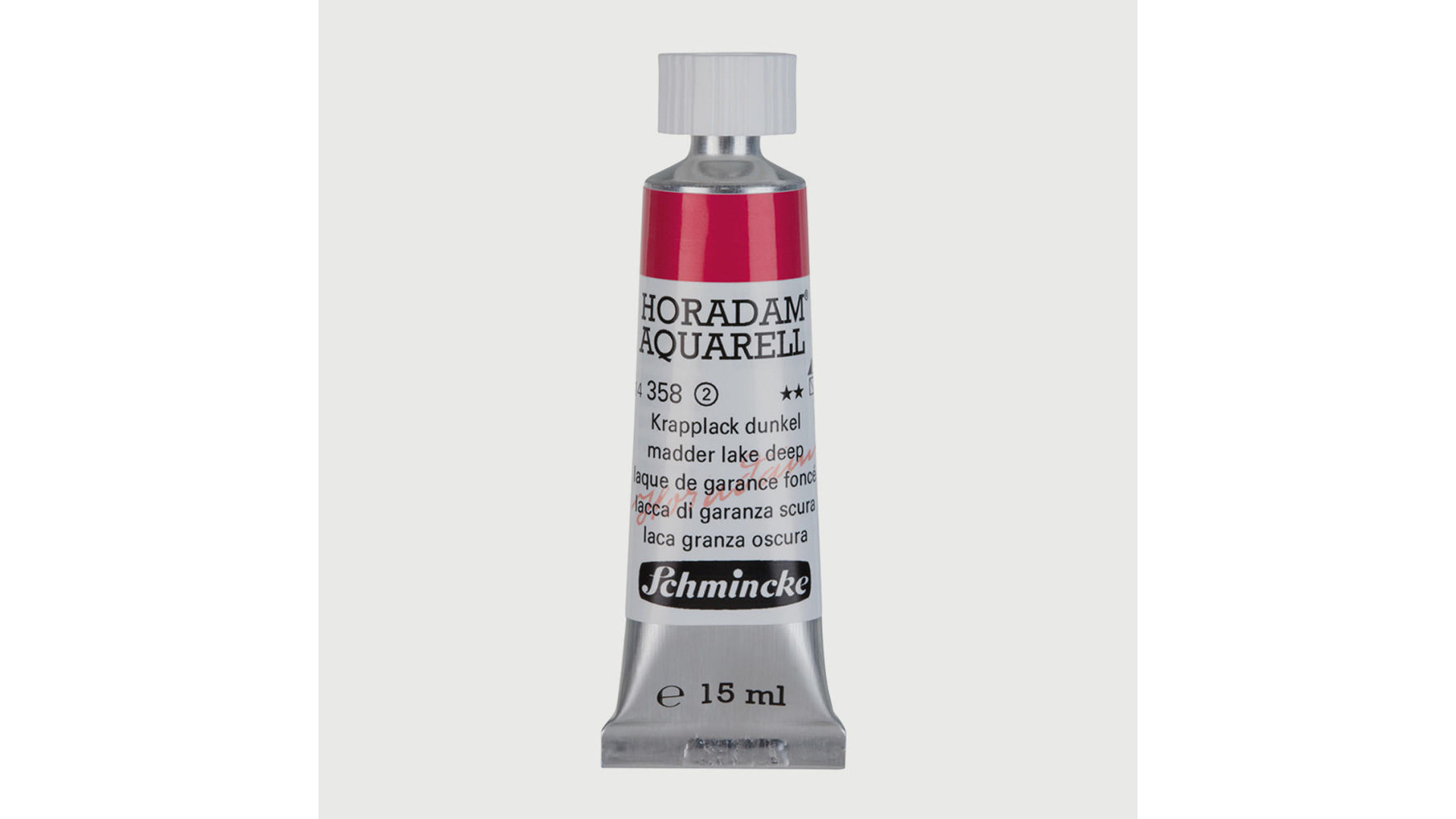 Watercolour paint Schmincke Horadam Aquarell madder lake deep 15 ml. 358