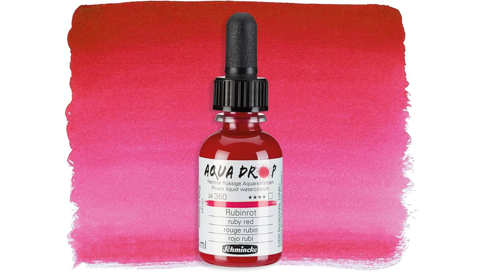 Watercolour paint Schmincke Aqua drop ruby red 30 ml. 360